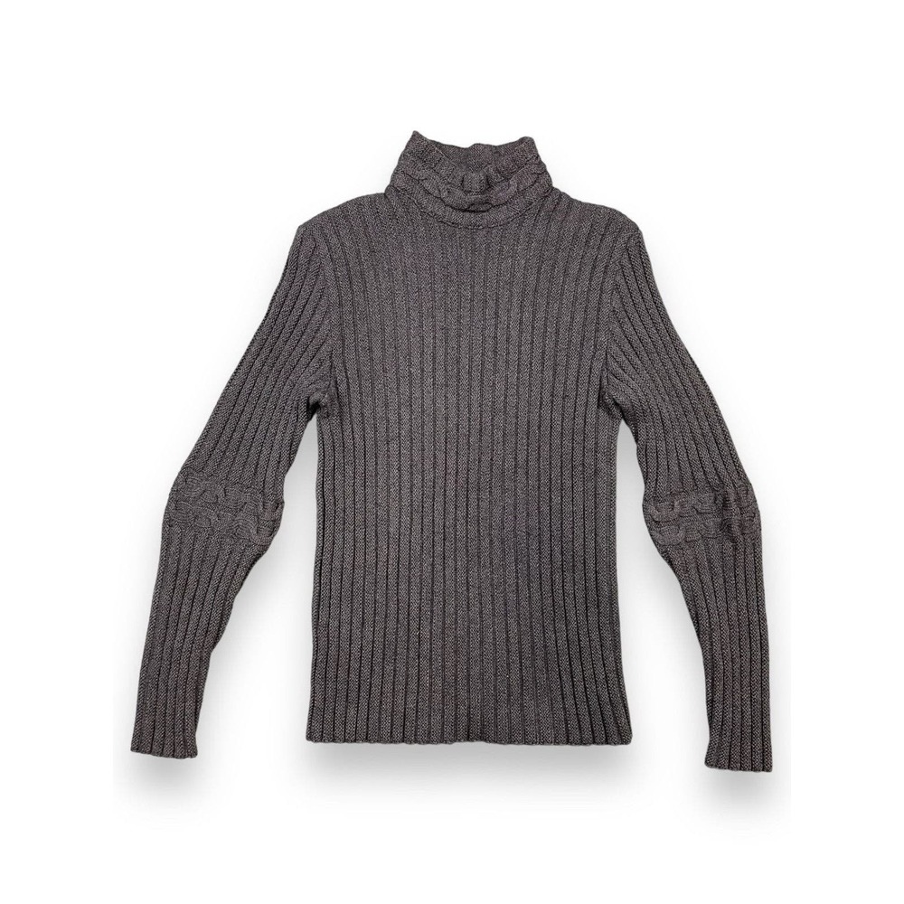 Vintage‎ Versace Grey Knit Mock Neck Sweater Size 40